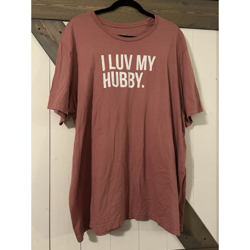Beacon Threads I Love My Hubby T-shirt 3X Pink